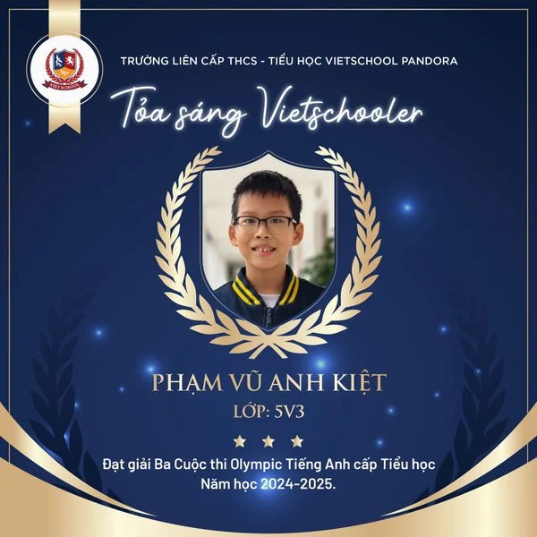 VIETSCHOOLERS TỎA SÁNG TẠI CUỘC THI OLYMPIC TIẾNG ANH QUẬN THANH XUÂN