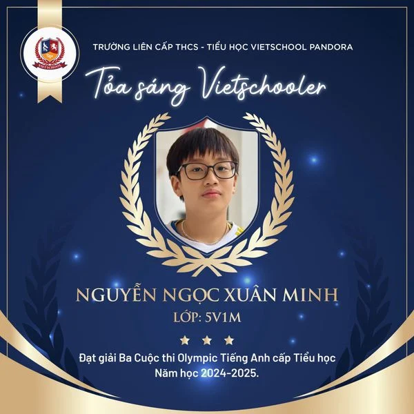 VIETSCHOOLERS TỎA SÁNG TẠI CUỘC THI OLYMPIC TIẾNG ANH QUẬN THANH XUÂN