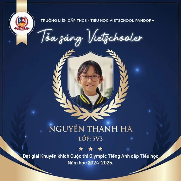 VIETSCHOOLERS TỎA SÁNG TẠI CUỘC THI OLYMPIC TIẾNG ANH QUẬN THANH XUÂN