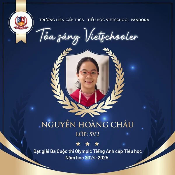 VIETSCHOOLERS TỎA SÁNG TẠI CUỘC THI OLYMPIC TIẾNG ANH QUẬN THANH XUÂN