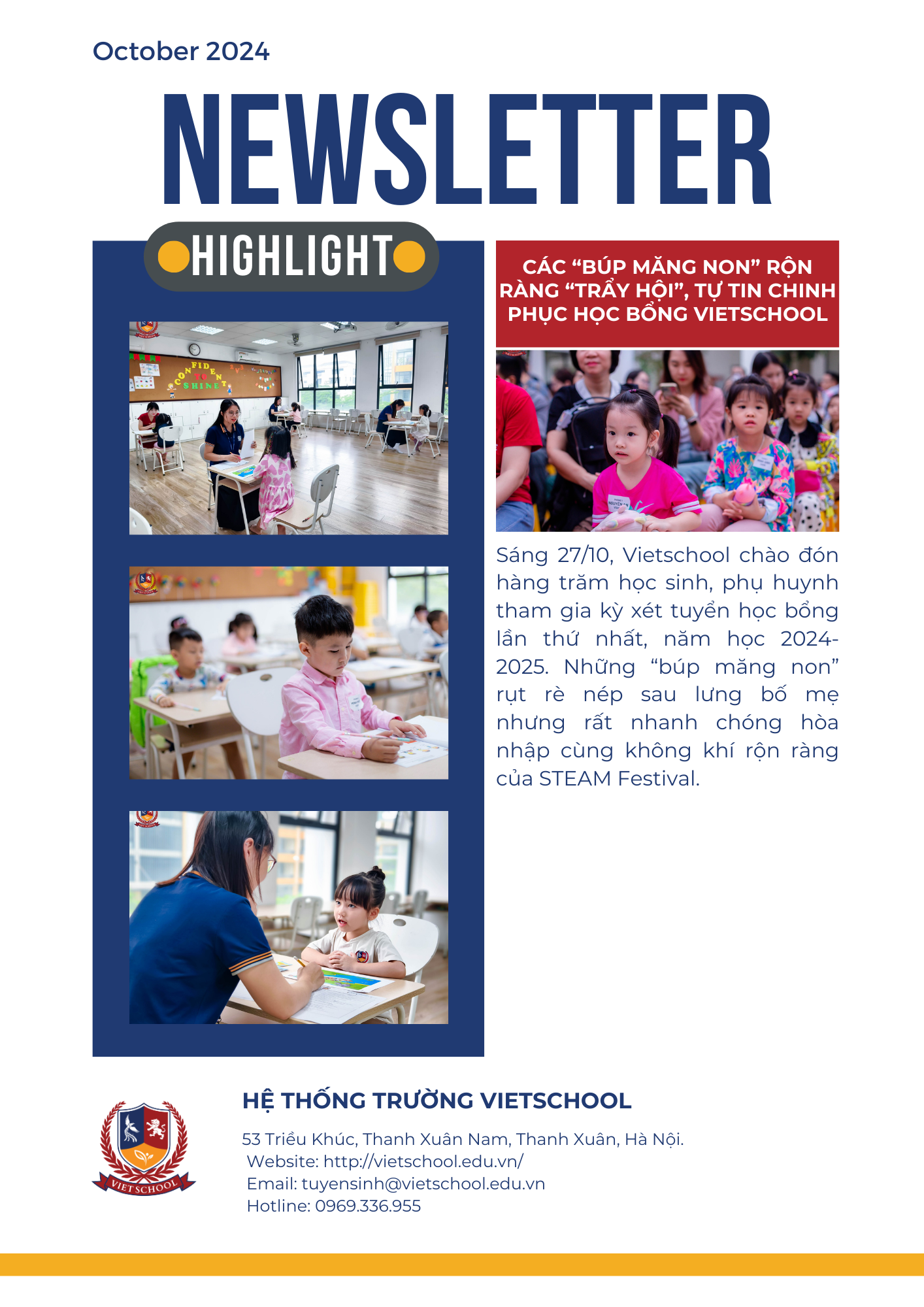 BẢN TIN VIETSCHOOL THÁNG 10/2024