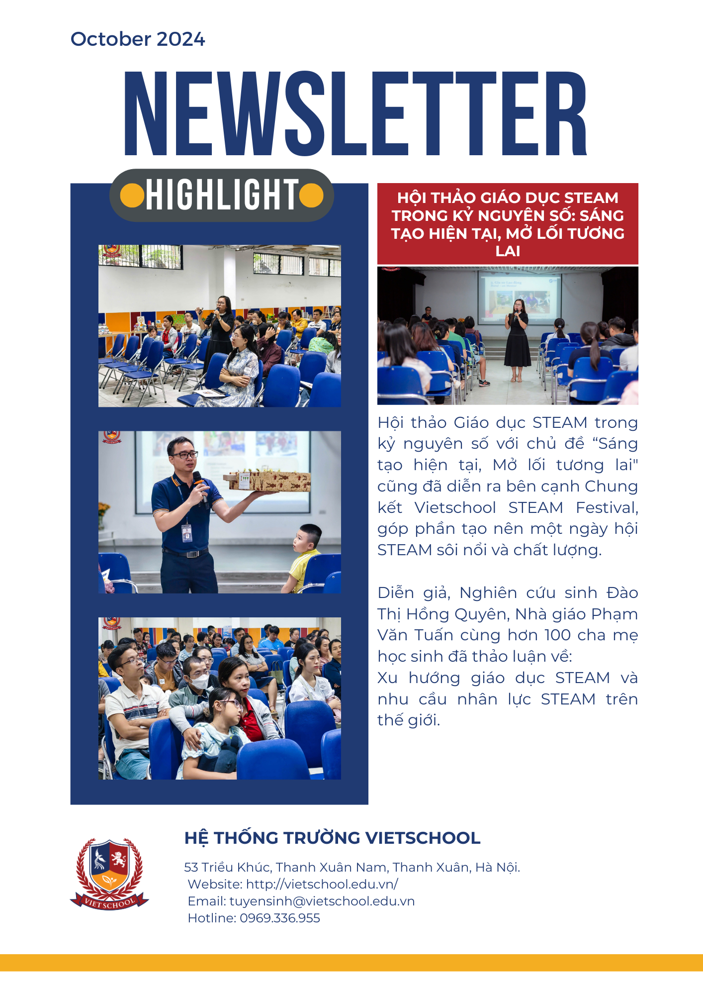 BẢN TIN VIETSCHOOL THÁNG 10/2024