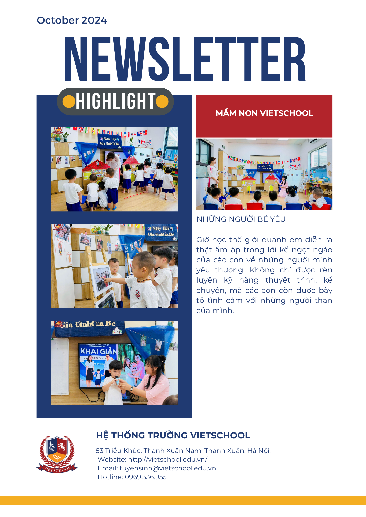 BẢN TIN VIETSCHOOL THÁNG 10/2024