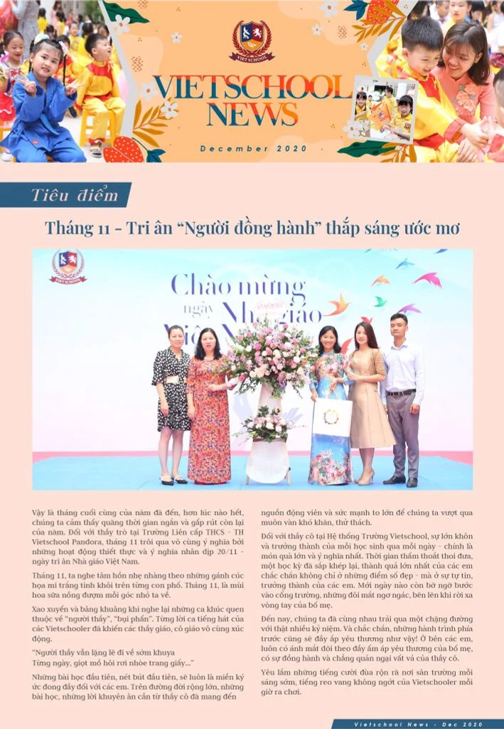 Bản tin Vietschool News số 03 - năm học 2020-2021