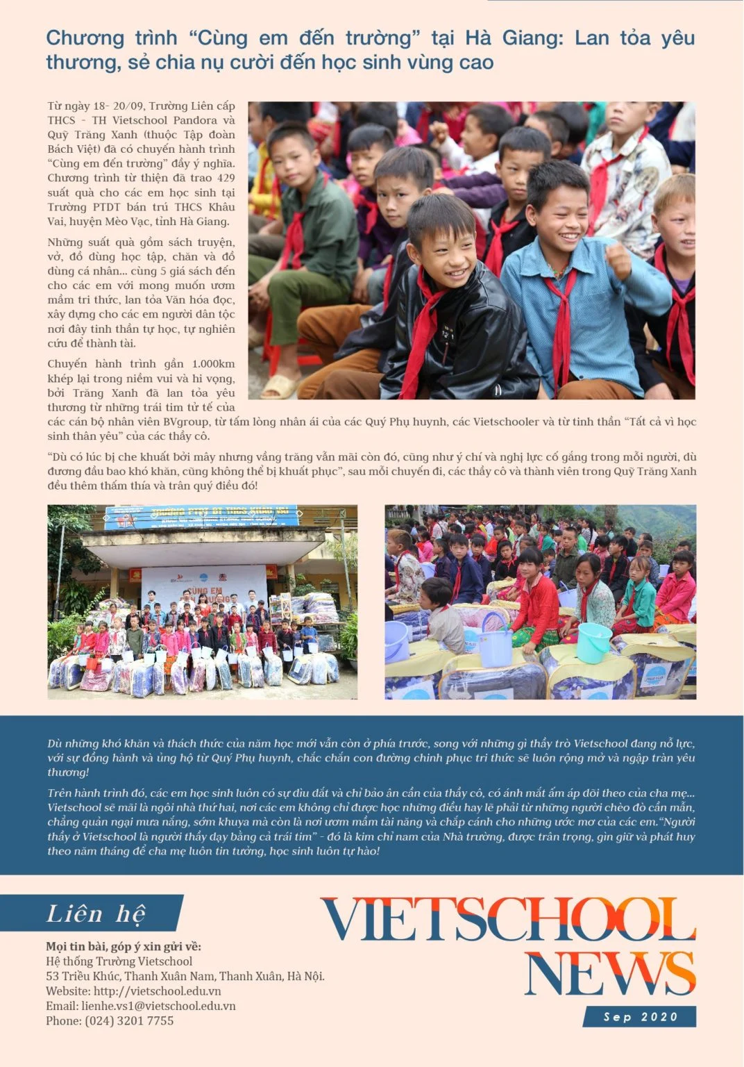 Vietschool News số 01 (năm học 2020-2021): Khúc ca mùa tựu trường hân hoan, sôi nổi