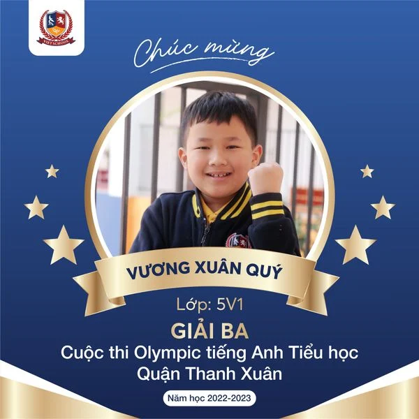 HỌC SINH KHỐI 5 ĐẠT THÀNH TÍCH XUẤT SẮC KỲ THI OLYMPIC TIẾNG ANH QUẬN THANH XUÂN