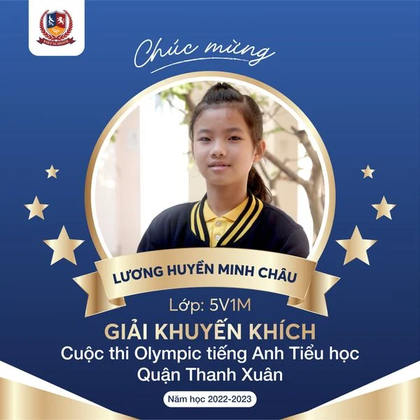 HỌC SINH KHỐI 5 ĐẠT THÀNH TÍCH XUẤT SẮC KỲ THI OLYMPIC TIẾNG ANH QUẬN THANH XUÂN