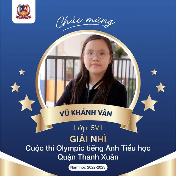 HỌC SINH KHỐI 5 ĐẠT THÀNH TÍCH XUẤT SẮC KỲ THI OLYMPIC TIẾNG ANH QUẬN THANH XUÂN
