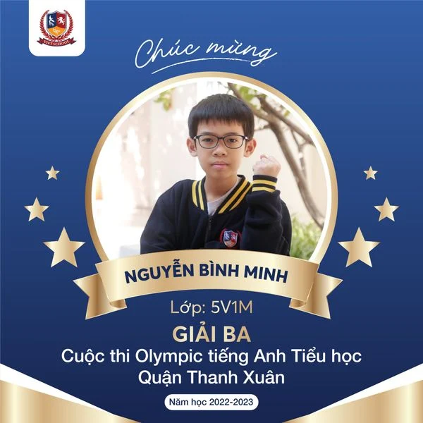HỌC SINH KHỐI 5 ĐẠT THÀNH TÍCH XUẤT SẮC KỲ THI OLYMPIC TIẾNG ANH QUẬN THANH XUÂN