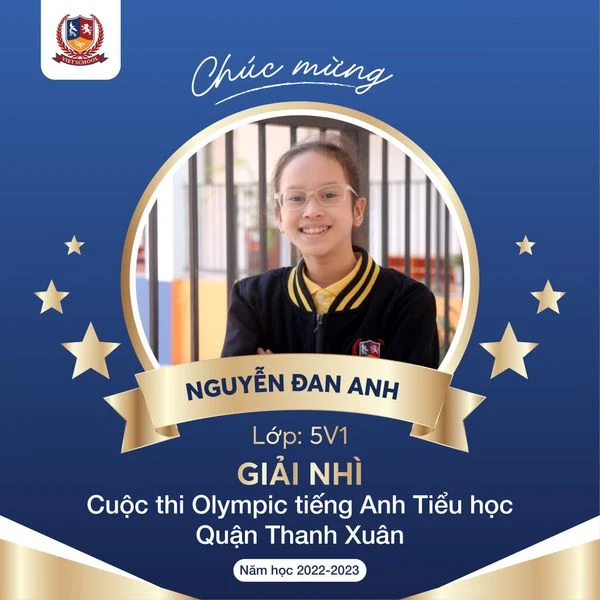 HỌC SINH KHỐI 5 ĐẠT THÀNH TÍCH XUẤT SẮC KỲ THI OLYMPIC TIẾNG ANH QUẬN THANH XUÂN