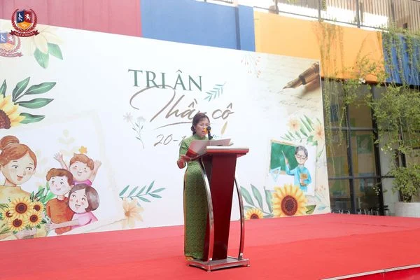 TRI ÂN NGƯỜI DẪN LỐI - CHẮP CÁNH VẠN ƯỚC MƠ (Hiệu trưởng trường Liên cấp THCS – TH Vietschool phát biểu tại chương trình)