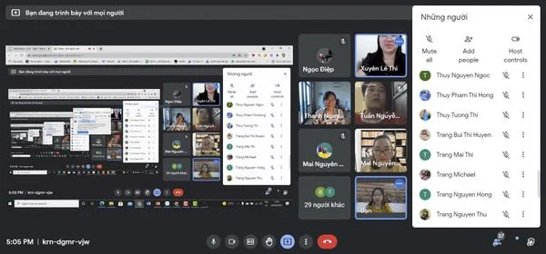 Buổi tập huấn được diễn ra trong vòng một ngày qua ứng dụng Google Meet