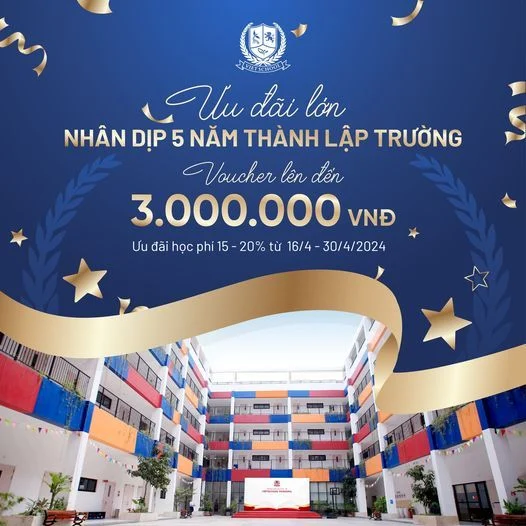 ƯU ĐÃI ĐẶC BIỆT NHÂN DỊP KỶ NIỆM 5 NĂM THÀNH LẬP TRƯỜNG