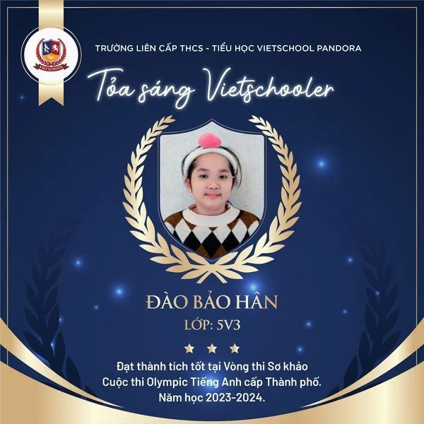 VIETSCHOOLERS TỎA SÁNG TẠI CUỘC THI OLYMPIC TIẾNG ANH CẤP THÀNH PHỐ
