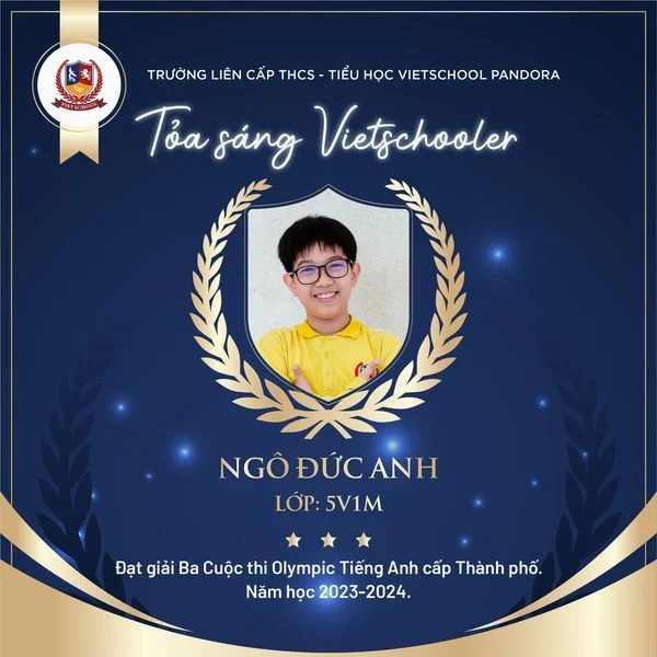 VIETSCHOOLERS TỎA SÁNG TẠI CUỘC THI OLYMPIC TIẾNG ANH CẤP THÀNH PHỐ