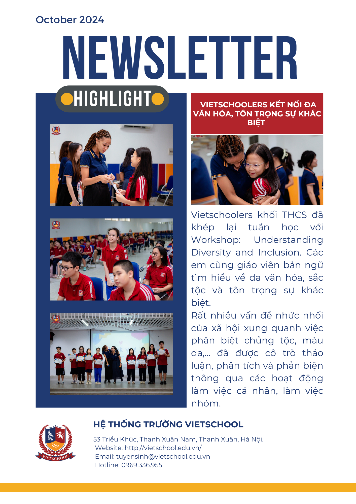 BẢN TIN VIETSCHOOL THÁNG 10/2024