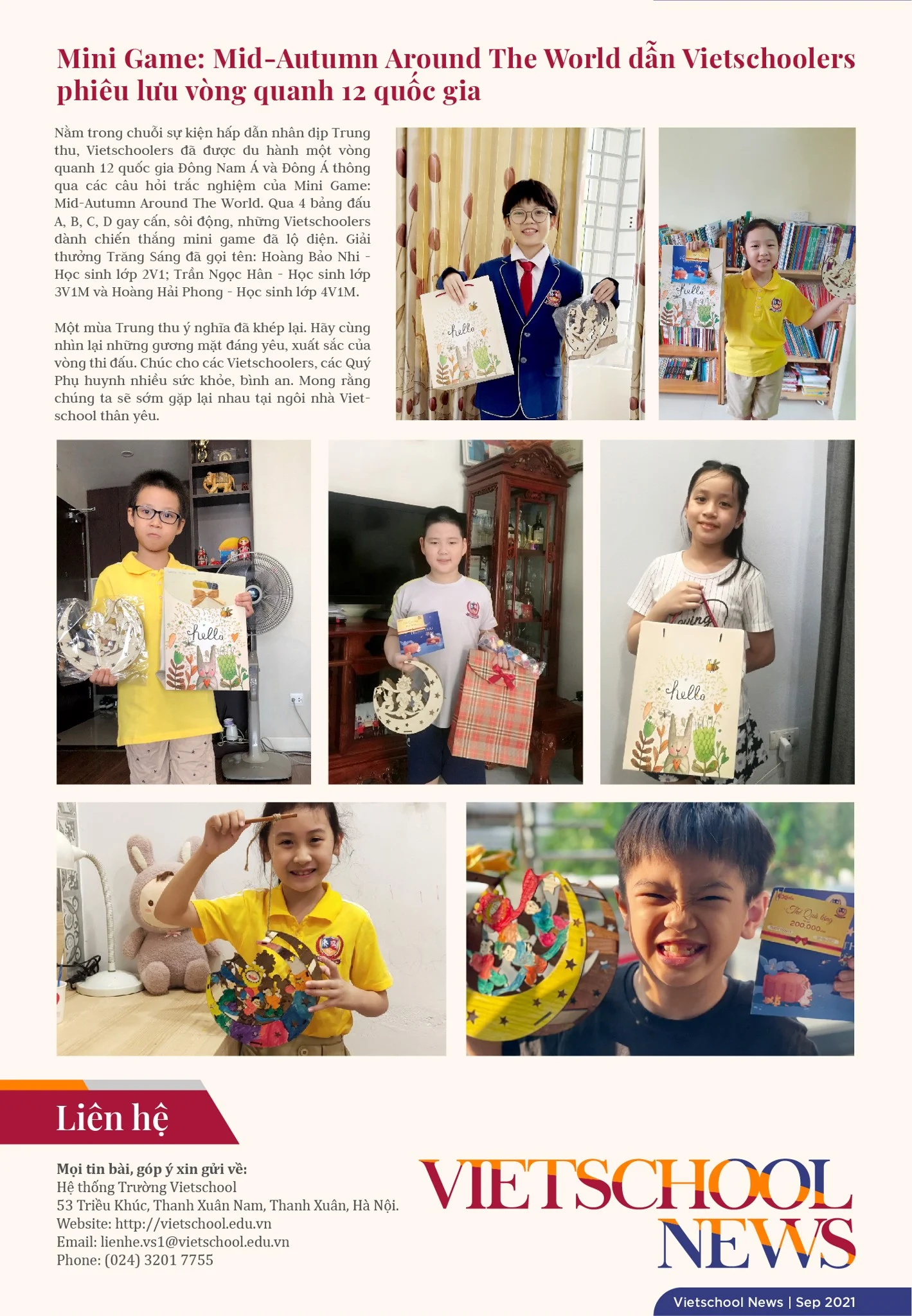 BẢN TIN VIETSCHOOL NEWS THÁNG 9.2021