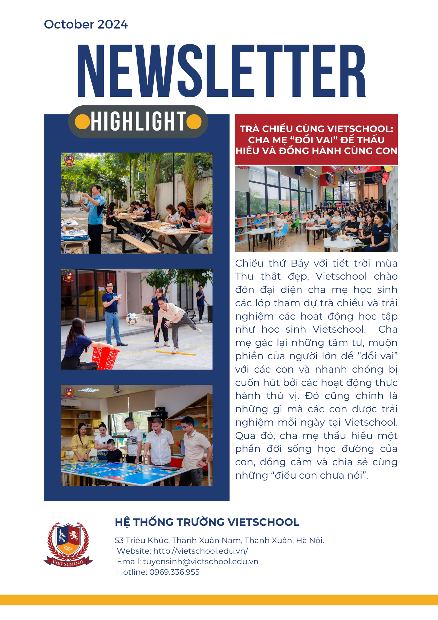 BẢN TIN VIETSCHOOL THÁNG 10/2024