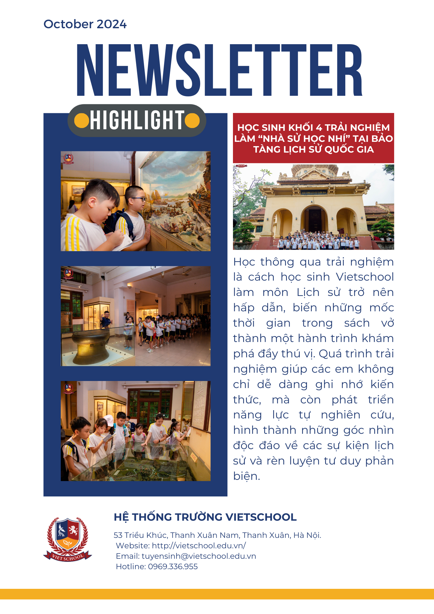 BẢN TIN VIETSCHOOL THÁNG 10/2024