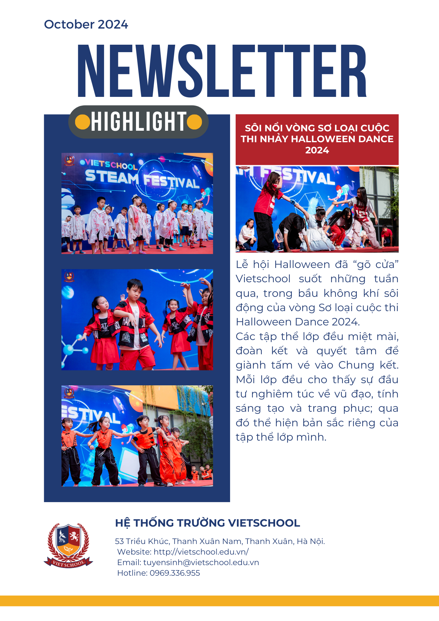 BẢN TIN VIETSCHOOL THÁNG 10/2024