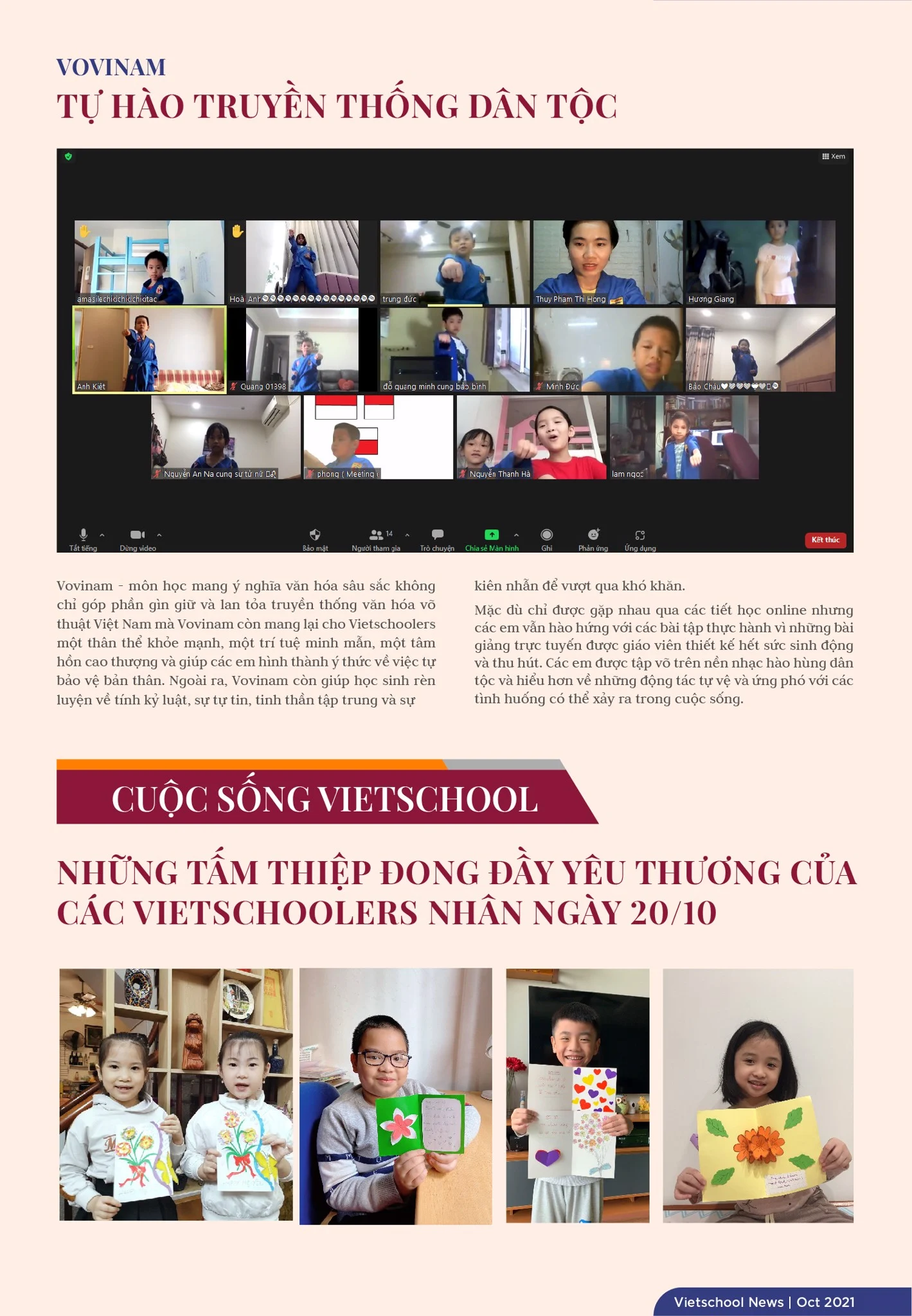 BẢN TIN VIETSCHOOL NEWS THÁNG 10.2021