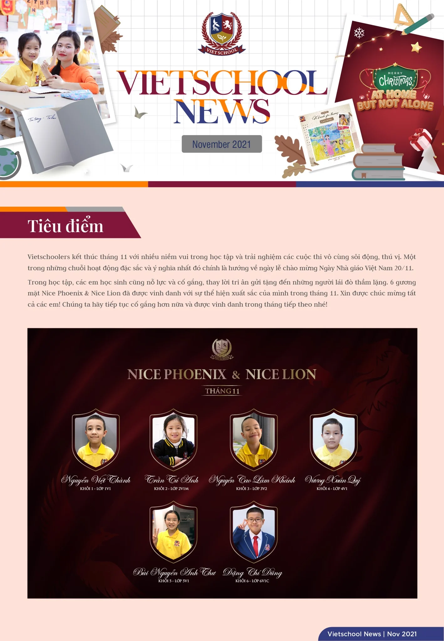 BẢN TIN VIETSCHOOL NEWS THÁNG 11.2021