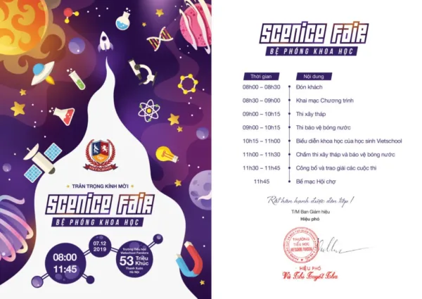 THƯ MỜI THAM DỰ SCIENCE FAIR 2019 – BỆ PHÓNG KHOA HỌC