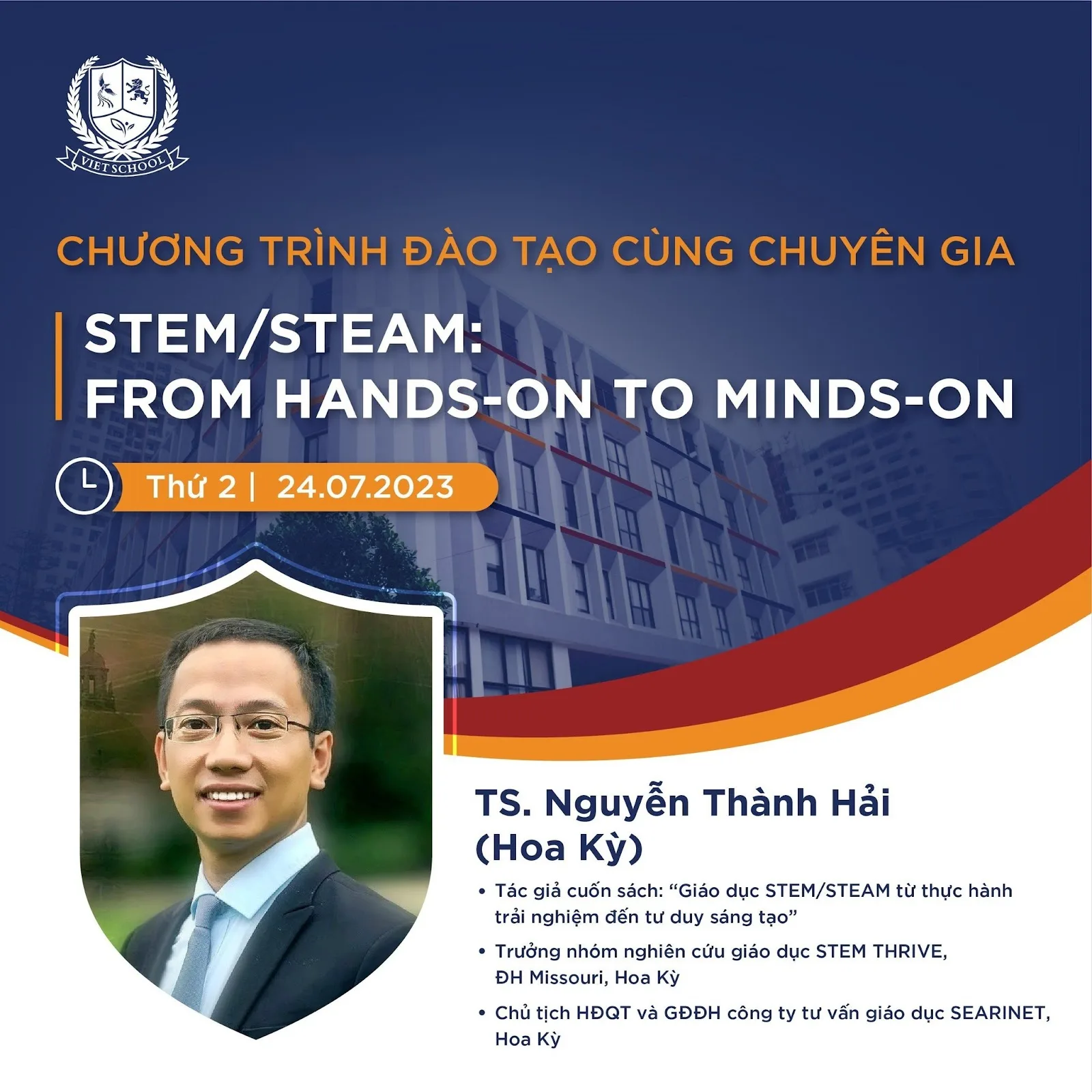 [ĐÀO TẠO CÙNG CHUYÊN GIA] - STEM/STEAM: FROM HANDS-ON TO MINDS-ON