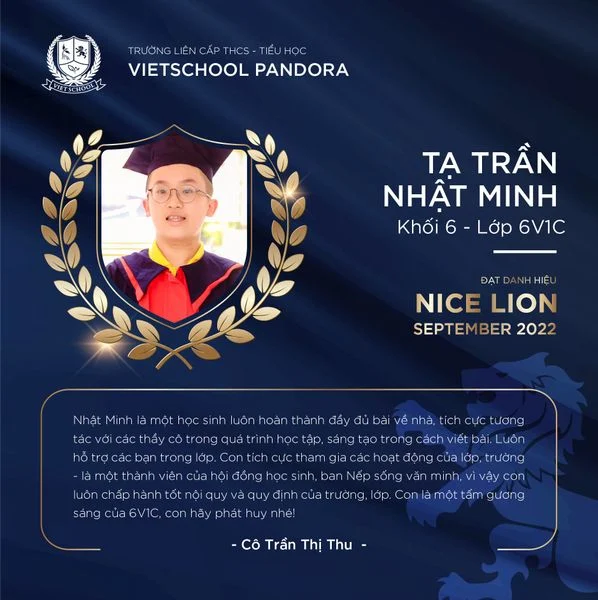 VINH DANH NGÔI SAO THÁNG 9 NĂM HỌC 2022--2023