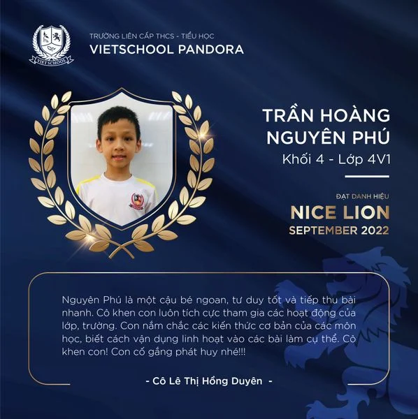 VINH DANH NGÔI SAO THÁNG 9 NĂM HỌC 2022--2023