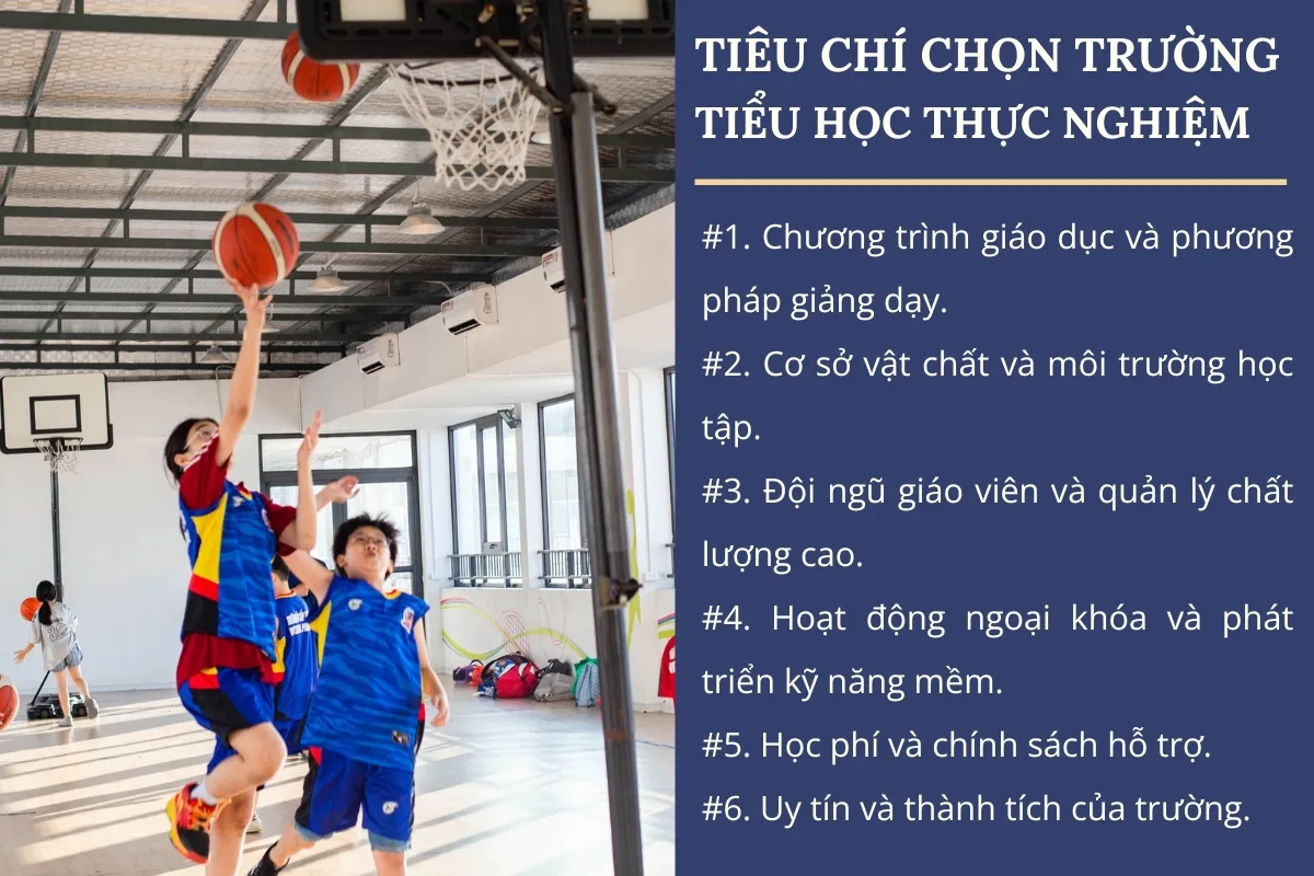 Tiêu chí lựa chọn trường tiểu học thực nghiệm