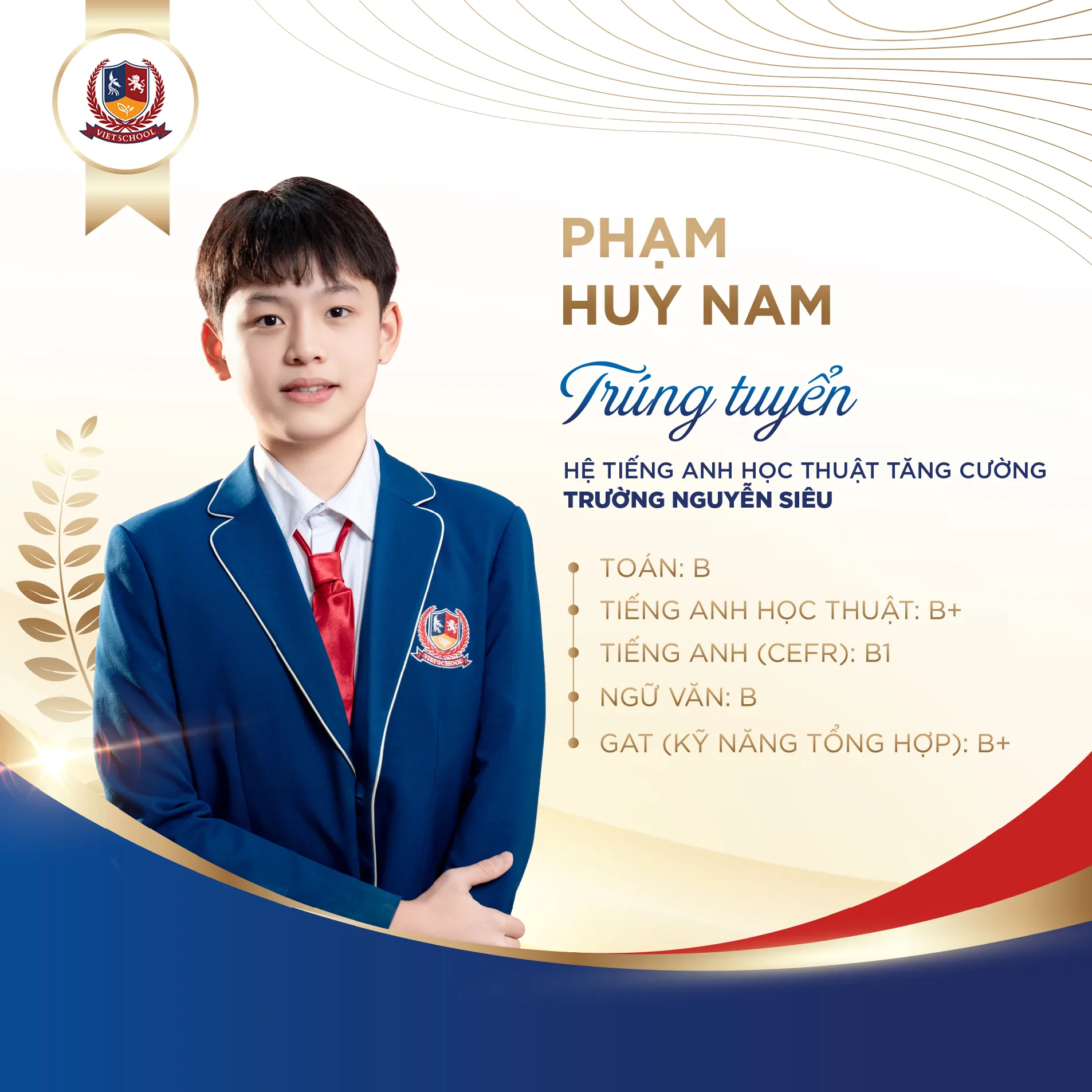 HỌC SINH VIETSCHOOL: VỮNG NĂNG LỰC, BẢN LĨNH CHỌN LỐI RIÊNG