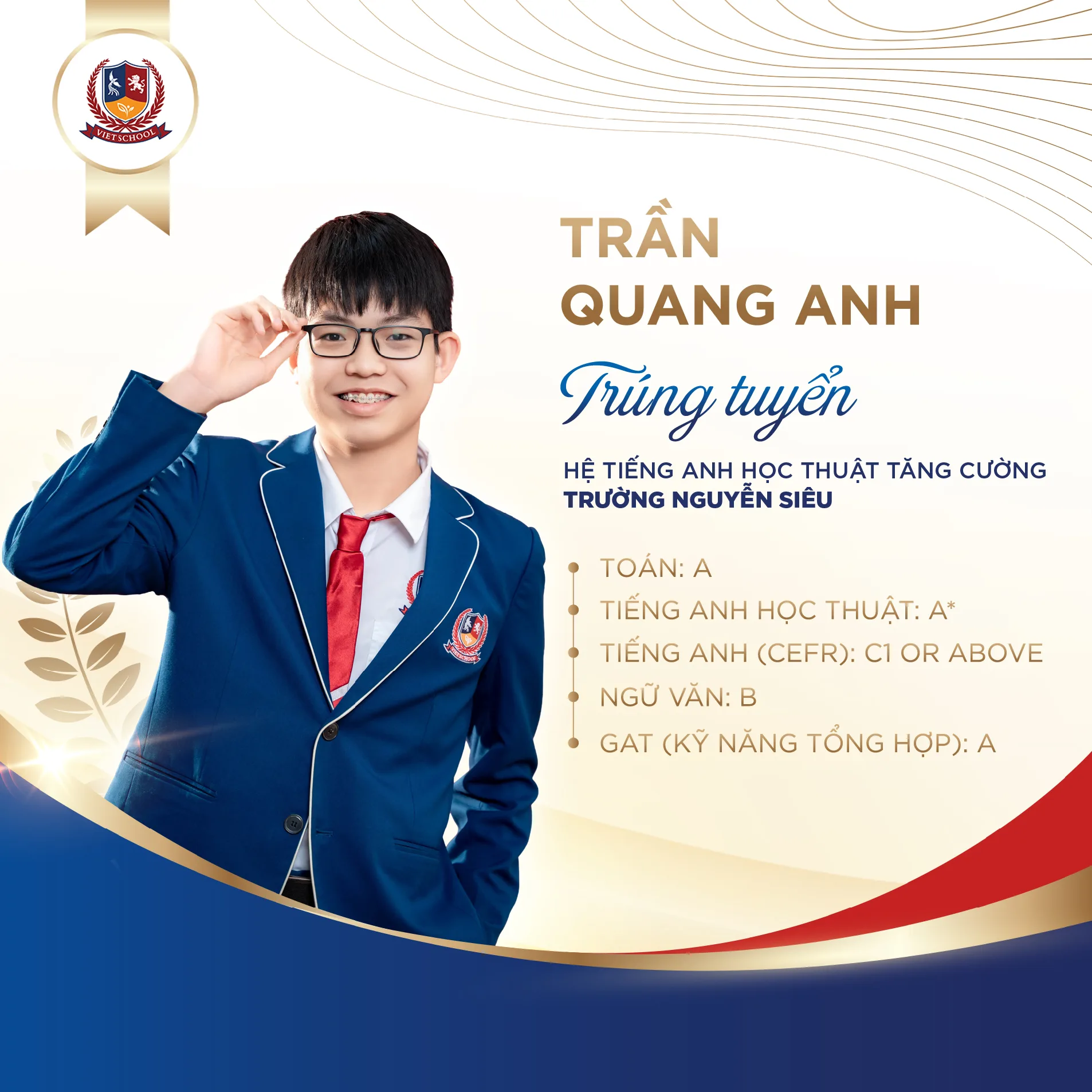 HỌC SINH VIETSCHOOL: VỮNG NĂNG LỰC, BẢN LĨNH CHỌN LỐI RIÊNG