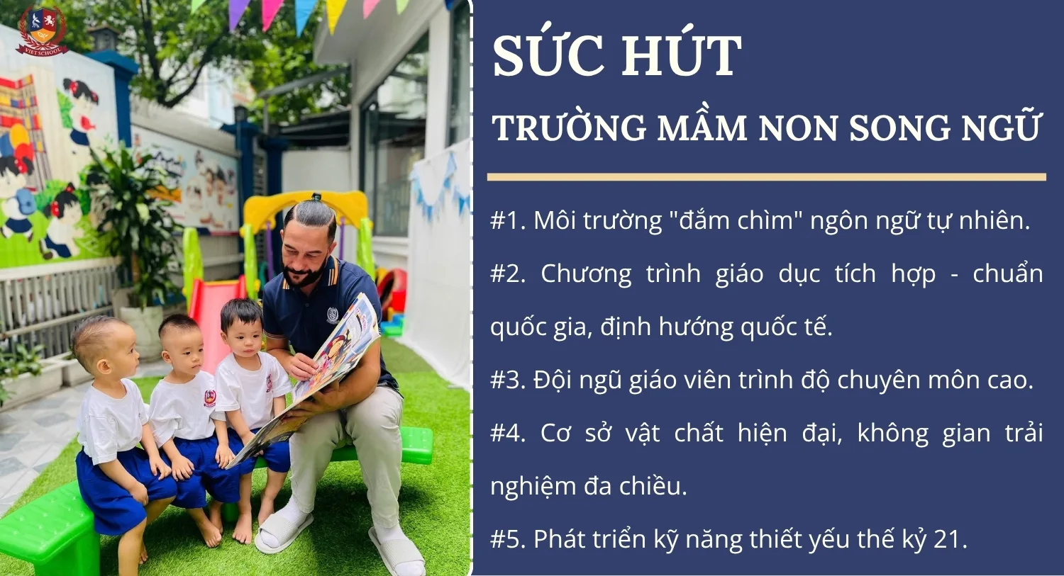 Sức hút của trường mầm non song ngữ