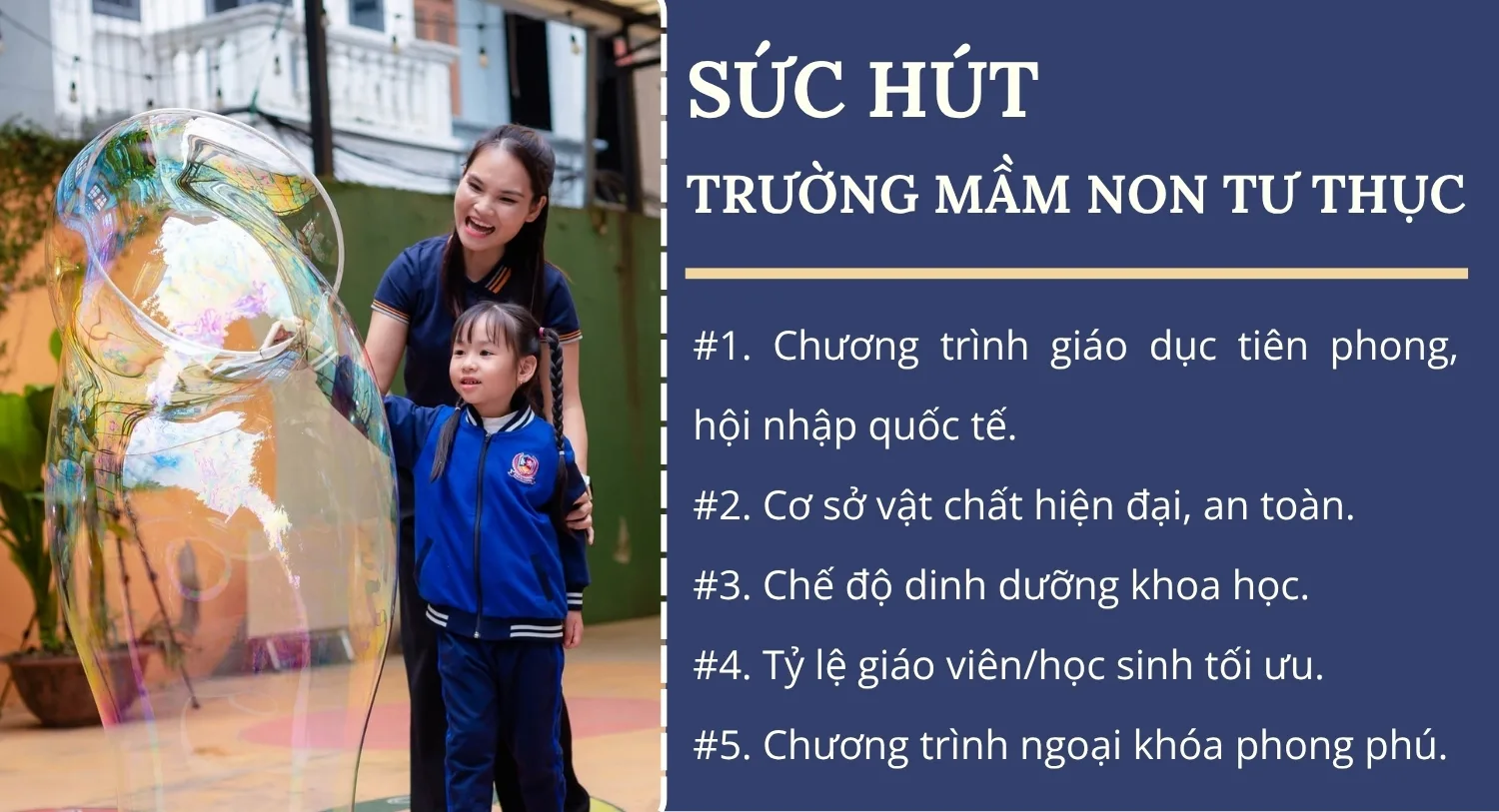 Sức hút của trường mầm non tư thục